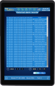 Historical alarm records